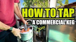 How to Tap a Commerical Keg | KOMOS Stainless Steel Kegerator | MoreBeer!