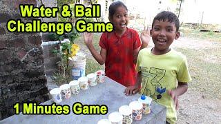 Blow the Ball in Water Glass Challenge Game