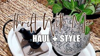 THRIFT WITH ME + HAUL AND STYLE || HOW TO STYLE THRIFTED HOME DECOR | ROBIN LANE LOWE