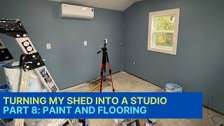 Turning my Shed into a Hobby Studio - Part 8: Paint and Vinyl Plank Flooring