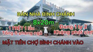 chịu lổ gần 1 tỷbán nhà bình Chánh 8x20m đúng 1 tỷ 2 nhà 4 phòng ngủ .góc 2 mặt tiền đường 8m