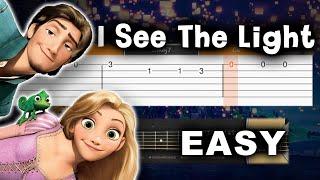 Tangled - I See the Light - EASY Guitar tutorial (TAB AND CHORDS)