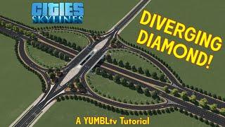 Diverging Diamond Interchange Tutorial (DDI) - Cities Skylines