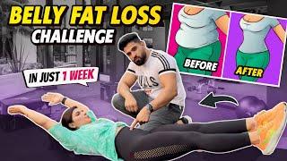 1 Week Challenge- LOSE THIGH, HIPS, BELLY FAT || 100% Works || imkavy