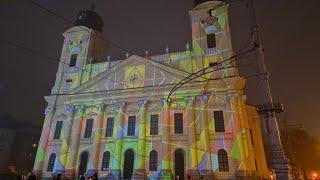 New Year's Eve Light Painting in Debrecen 4K #4k #debrecen #winter #hungary