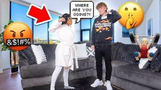 GOING TO THE GYM FULLY DRESSED PRANK ON MY GIRLFRIEND! *SHE LEFT*