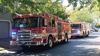 Portland Fire Engine 14 & Clackamas Engine 371 on scene of a Plane Crash
