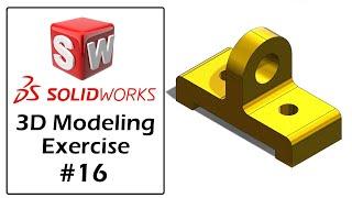 SolidWorks Tutorial For Beginners | Part Modeling Exercise - 16