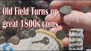 Finding 1800s coins on our first Metal Detecting Trip of 2025.   IHPs, a Shield and more