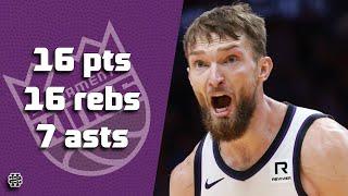 Domantas Sabonis 16 pts 16 rebs 7 asts vs Heat 24/25 season