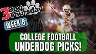 3 Dog Thursday  | 2024 Week 8 - College Football Underdog Picks!