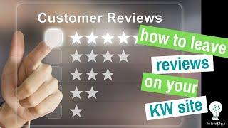 How to Add Reviews to your KW Agent Site