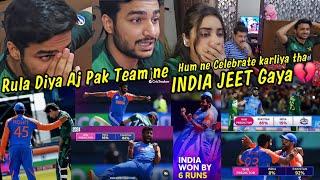 INDIA Beat PAKISTAN Emotional Moments for Pakistan Public  Jeeta houa Match Haar Gaye