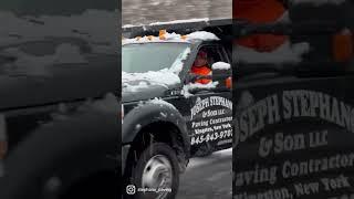 Snow plowing Kingston New York Stephano paving #snowplowing