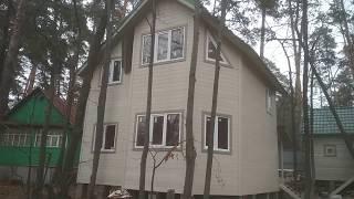 Каркасный дачный дом 5,5х7м с эркером. Проект каркасного дома .