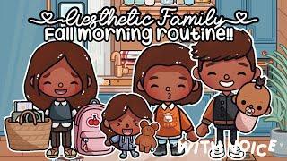 Aesthetic Family Fall Morning Routine!!  *with voice * Toca Boca Family Roleplay 