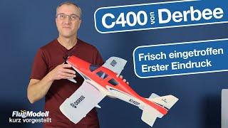 C400 PNP 110cm von Derbee – vorbildähnlicher Tiefdecker aus Hartschaum im Unboxing