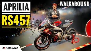 Aprilia RS 457 Walkaround | Price, Exhaust Sound, Specifications & Features Revealed | BikeWale