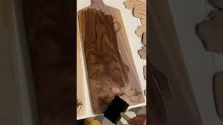 Black Walnut long handle Cutting board oil REVEAL!