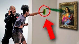 Destroying Museum Art Prank