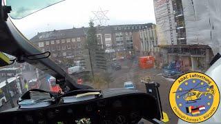 Christoph Europa 1 (EC-135) Cockpit: Flug Einsatzstelle Düren zum Universitätsklinikum Aachen