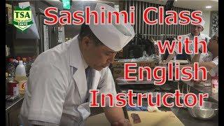 Sashimi class with English speaking instructor@tokyosushiacademyenglishcourse