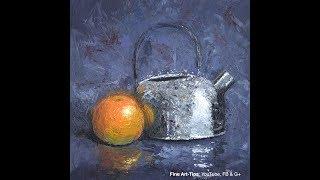 How to Paint a Still Life With a Painting Knife in Oil - Orange Fruit