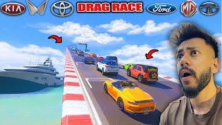 TOP INDIAN SUV'S EXTREME POWERFUL SUPERCARS DRAG RACE | GTA 5 ABHISHEKKZ GAMING