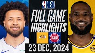 LAKERS vs PISTONS FULL GAME HIGHLIGHTS | December 23, 2024 | NBA Full Game Highlights Today 2K24