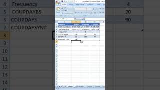 How To Calculate The Cash Flow Of a Bond Investment. | CoupDaySync Function In Excel