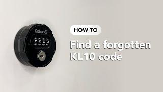 How To: Find a forgotten KL10 code