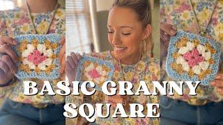 How to Crochet a Basic Granny Square // Beginner Crochet Part 2