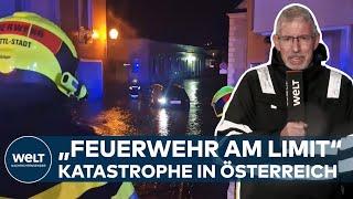 HOCHWASSER: 42 Gemeinden in Österreich zu Katastrophengebieten erklärt - Feuerwehr am Limit!