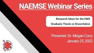 Research Ideas for the EMS Graduate Thesis or Dissertation