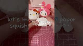 diy sanrio squishy buns! 🩵 #sanrio #hellokitty #craft #diy #papercraft #asmr #kpop #kawaii #squishy