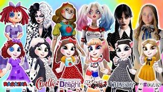  My Talking Angela 2 | Miss Delight Vs Ragatha Vs Wednesday vs Cruella Vs Harley Quinn Vs M3GAN 