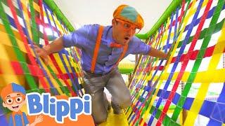 Learning With Blippi At An Indoor Playground For Kids | Educational Videos For Toddlers