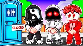 Trolling in ROBLOX Bathroom line Simulator
