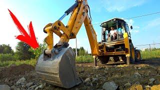 JCB DOZER AMAZING WORK IN SANDY PLACE - JCB 3DX BACKHOE LOADER LOADING GRAVEL IN TRUCK - JCB VIDEO