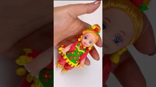 DIY How to Make Polymer Clay Miniature Rainbow Doll Dress | DIY Easy Polymer Clay Tutorial | ASMR