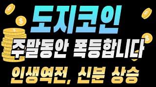 [도지코인 전망]주말동안 폭등하니다 인생역전 신분상승의 기회#도지코인 #도지코인전망 #도지코인분석  #비트코인  #밈코인 #시바이누코인 #이더리움