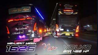 Malu di overtake 1626 ‼️ VOLVO B11R 450 HP lari Kesetanan ( ex Kencana Sleeper Vs Aerobus)