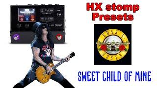 Sweet Child Of Mine Guitar Cover played on Line6 HX stomp