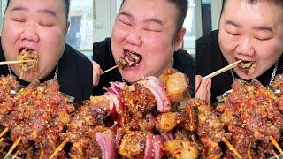 [Big Stomach King Challenge] Challenge Spend 700 yuan on Qiqihar Barbecue! A large piece of meat is