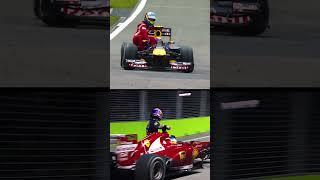 Webber and Alonso Giving Each Other a Lift 