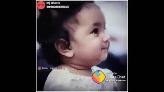 pleasant smile of a cute baby