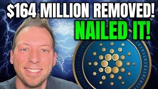 CARDANO ADA - $164 MILLION REMOVED!!! I SAID THIS WOULD HAPPEN!