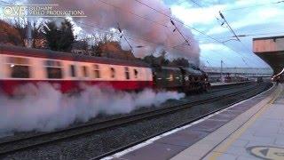 46100 Royal Scot rockets through Lancaster at 65mph in 4K