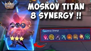 MOSKOV TITAN 8 SYNERGY PRINCE !! PAKE WRESTLER AUTO BANYAK DEFENSENYA !! COMBO MAGIC CHESS ML 2024