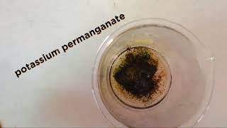 crazy reaction between sulphuric acid and potassium permanganate